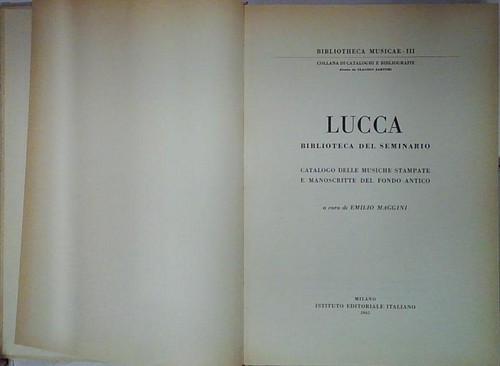 Maggini catalogo delle musiche - maggini,