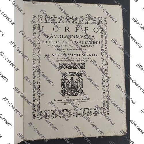Orfeo favola musica - -,